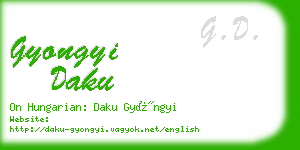 gyongyi daku business card